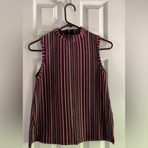 Multi color tank with mock neck